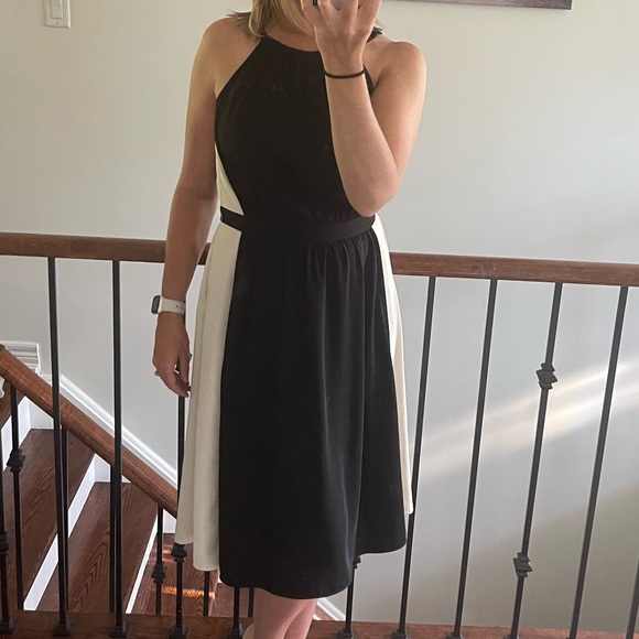 DKNY black & cream dress - Picture 1 of 4